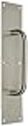 Rockwood 107 X 70C32D Stainless Steel Pull Plate 16 Height x 4 Width x 0050 Thick 8 CentertoCenter Handle Length 34 Pull Diameter Satin Finish