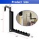 appacare 2 Pcs Over The Door Hooks Folding Over Door Clothes Drying Laundry Rack with 6 Groves Hanger for Clothes Towels Black