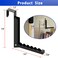 appacare 2 Pcs Over The Door Hooks Folding Over Door Clothes Drying Laundry Rack with 6 Groves Hanger for Clothes Towels Black