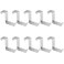 Bivethoi 10 Pcs Over The Door HooksZShaped Reversible Sturdy Hanging Hooks Dual Head Fits 1 and 2 Door Widths Single Hanger Hook for Drawer Closet Cupboard Kitchen