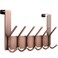 Dseap Over The Door Hook Hanger 6 Hooks Over Door Coat Rack for Hanging Clothes Hat Towel Antique Copper