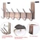 Dseap Over The Door Hook Hanger 6 Hooks Over Door Coat Rack for Hanging Clothes Hat Towel Antique Copper