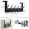 Dseap Over The Door Hook Hanger 6 Hooks Over Door Coat Rack for Hanging Clothes Hat Towel White