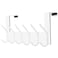 Dseap Over The Door Hook Hanger 6 Hooks Over Door Coat Rack for Hanging Clothes Hat Towel White
