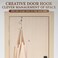 FantasHome Traditional Over The Door Double Hooks Organizer for Hanging Coats Hats Towels Purses in Bedroom Bathroom Laundry Room and More Silver