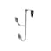 FantasHome Traditional Over The Door Double Hooks Organizer for Hanging Coats Hats Towels Purses in Bedroom Bathroom Laundry Room and More Silver