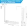 FYY Over the Door Hooks Hanger 1 Pack Collapsible Folding Over The Door Organizer Rack Space Saving Hanging Storage Hanger for Clothes Coats Towels for Bedroom Bathroom White1PCS 602 inch