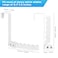 FYY Over the Door Hooks Hanger 1 Pack Collapsible Folding Over The Door Organizer Rack Space Saving Hanging Storage Hanger for Clothes Coats Towels for Bedroom Bathroom White1PCS 602 inch