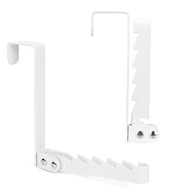 FYY Over the Door Hooks Hanger 1 Pack Collapsible Folding Over The Door Organizer Rack Space Saving Hanging Storage Hanger for Clothes Coats Towels for Bedroom Bathroom White1PCS 602 inch
