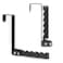 FYY Over the Door Hooks Hanger 2 Pack Collapsible Folding Over The Door Organizer Rack Space Saving Hanging Storage Hanger for Clothes Coats Towels for Bedroom Bathroom Black