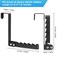 FYY Over the Door Hooks Hanger 2 Pack Collapsible Folding Over The Door Organizer Rack Space Saving Hanging Storage Hanger for Clothes Coats Towels for Bedroom Bathroom Black