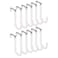 HANGZIGD Over The Door Hooks Door Hangers HooksExtra Long 5 Rustproof Organizer Hook with Soft Rubber Padding NoScratch Design for Towels Robes Coats Bags 12 Pack White
