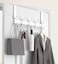 KitchLife Over The Door Hooks with 7 Extended Arms Fits 138 Doors J18U Heavy Duty Bathroom Closet Towel Rack DoubleHooks Hanger 1 Pack Glossy White