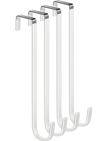 Mars-Rock MarsRock Over Door Hooks wPlastic Coat K WT 10 Fit 05 to 1 38 Door 4Pcs