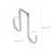 Meprotal Double Sided Over The Door Hooks 2 Pack Towel Coat Hooks Door Hanger Hook for Hanging Clothes Towel Hats Bags Wreath White