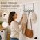 Peasulin Over The Door Hooks 2 Pack Grey Door Hanger Rack for 134 Doors 74 Arms 6 Double Hooks with 12 Hanging Points 4 Pads Towel Rack for Bathroom Bedroom Closet Dorm