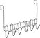 Deco Brothers DecoBros Supreme Over The Door 11 Hook Organizer Rack Chrome Finish