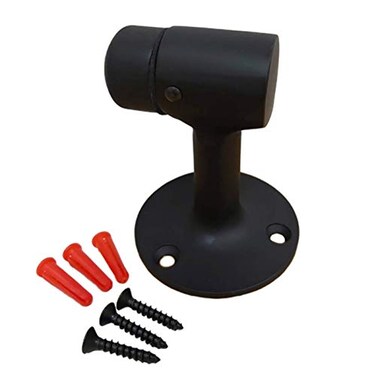 QCAA Solid Brass Door Stop 3 Matte Black 4 Pack Made in Taiwan