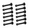 N-KONGJIAN 12PCS Spring Door Stops Heavy Duty Door Stopper with Rubber Bumper Wall Mounted Spring Doorstop Spring Door Stop for Wall Black