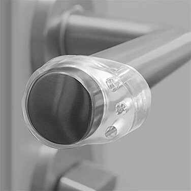 InfantLY Bright 3pcs Door Stopper Transparent Silica Gel Door Handle Buffer Wall Protection Doorknob Bumper Walls Furniture Protective