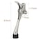 Gudui 6 Inch Kick Down Door Stoppers with NonSlip Rubber Tip One Touch Heavy Duty Bottom Holder Adjustable Metal Door Stop Brushed Nickel