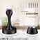 HUTLON Black Magnetic Door Stopper Heavy Duty Stainless Steel Wall Floor Mount 2 Pack