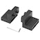 CHENJIN Flat Rail Roller Stop Aluminium Alloy Barn Door Stopper for Sliding Door Black 1Set Comes with Small Wrench