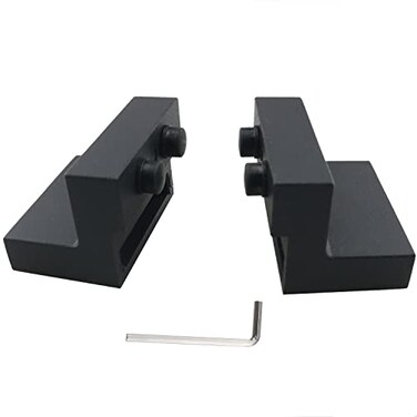 CHENJIN Flat Rail Roller Stop Aluminium Alloy Barn Door Stopper for Sliding Door Black 1Set Comes with Small Wrench