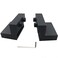 CHENJIN Flat Rail Roller Stop Aluminium Alloy Barn Door Stopper for Sliding Door Black 1Set Comes with Small Wrench