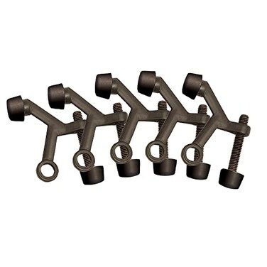 Design House 181792 Adjustable Door Stoppers Hinge Pin Door Stop Wall Protector with Rubber Tip Oil Rubbed Bronze 5Pack