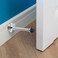 HUTLON Door Stopper 6 Inch Extra Long Door Stop Wall Mounted Solid Rigid Doorstops Heavy Duty Brushed Satin Door Holder Heavy Duty Stainless Steel Door Stopper Wall Protector Silver