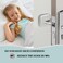 Bovinde Door Stopper Wall Protector Wall Shield Bumper Guard from Door KnobsSturdy Self AdhesiveSoft and TransparentWashable Reusable Shock Absorbent Gel for Home Office 6 Transparent