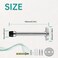 Gudui Door Stops 6 Inch Long Door Stopper Wall Mount Rubber Bumper Tips Brushed Satin Stainless Steel Silver