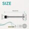 Gudui Door Stops 6 Inch Long Door Stopper Wall Mount Rubber Bumper Tips Brushed Satin Stainless Steel Silver
