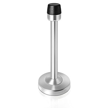 Gudui Door Stops 6 Inch Long Door Stopper Wall Mount Rubber Bumper Tips Brushed Satin Stainless Steel Silver