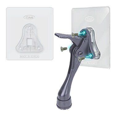 HA SHI HASHI Door Stopper SelfAdhesive Traceless Mounted Screw Bracket Stickers Door Stopper not Included Strong Adhesive No Drill No Machine Door Without Damage ClearBracket