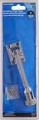 Hillman 5 Kickdown Door Stop Satin Chrome Door Stoppers Doorstops for Inside Door Heavy Duty with Ribbed Rubber Foot Mounting Screws Included 1Pack 852939