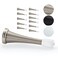 HOME MASTER HARDWARE 12 Pack Spring Door Stops 3 Inch Wall Mounted Spring Doorstop with Rubber Bumper Satin Nickel