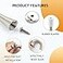 HOME MASTER HARDWARE 12 Pack Spring Door Stops 3 Inch Wall Mounted Spring Doorstop with Rubber Bumper Satin Nickel