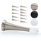 HOME MASTER HARDWARE 12 Pack Spring Door Stops 3 Inch Wall Mounted Spring Doorstop with Rubber Bumper Satin Nickel