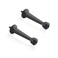 HOME MASTER HARDWARE Heavy Duty 3 Solid Rigid Door Stops Matte Black 2 Pack with Plastic Tips Sturdy Door Stoppers