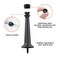 HOME MASTER HARDWARE Heavy Duty 3 Solid Rigid Door Stops Matte Black 2 Pack with Plastic Tips Sturdy Door Stoppers