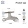 HOME MASTER HARDWARE Hinge Pin Door Stopper 12Pack Adjustable Heavy Duty Zinc Door Stop with Cushioned Plastics Bumper Tips for Removable Pin Hinge Satin Nickel Finish
