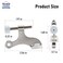 HOME MASTER HARDWARE Hinge Pin Door Stopper 12Pack Adjustable Heavy Duty Zinc Door Stop with Cushioned Plastics Bumper Tips for Removable Pin Hinge Satin Nickel Finish