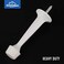 HOMOTEK 12 Pack Heavy Duty Solid Rigid Door Stop with Soft Rubber Tip Zinc Die Cast Door Stopper Protect Wall DoorWhite