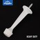 HOMOTEK 12 Pack Heavy Duty Solid Rigid Door Stop with Soft Rubber Tip Zinc Die Cast Door Stopper Protect Wall DoorWhite