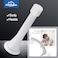 HOMOTEK 20 Pack Spring Door Stops318 Heavy Duty Door Stop Flexible Spring Door Stopper with Low Mounted White Rubber Bumper Tips White