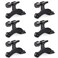 HOMOTEK 6 Pack Hinge Pin Black Door StopperAdjustable Deluxe Heavy Duty Door Stopper 212x134with Black Rubber Bumper Tips