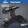 HOMOTEK 6 Pack Hinge Pin Black Door StopperAdjustable Deluxe Heavy Duty Door Stopper 212x134with Black Rubber Bumper Tips