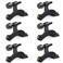 HOMOTEK 6 Pack Hinge Pin Black Door StopperAdjustable Deluxe Heavy Duty Door Stopper 212x134with Black Rubber Bumper Tips